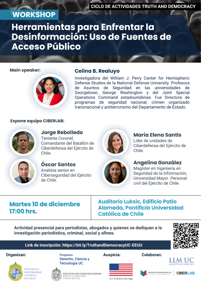Programa de Derecho Ciencia y Tecnología UC Afiche 10 DIC