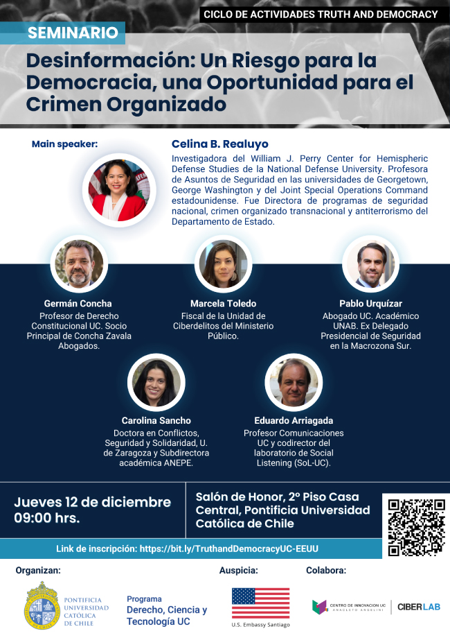 Programa de Derecho Ciencia y Tecnología UC Afiche 12 DIC