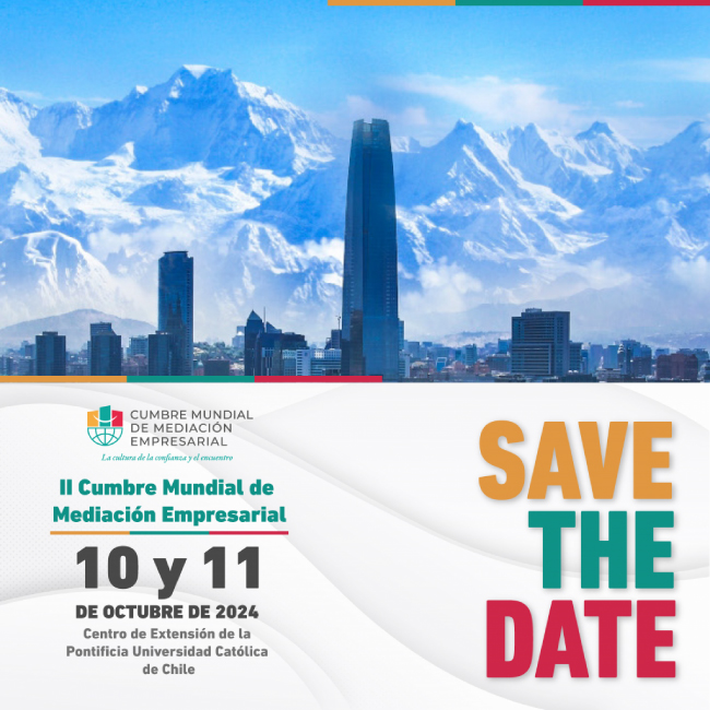 Save II Cumbre Mundial de Mediación Empresarial Afiche
