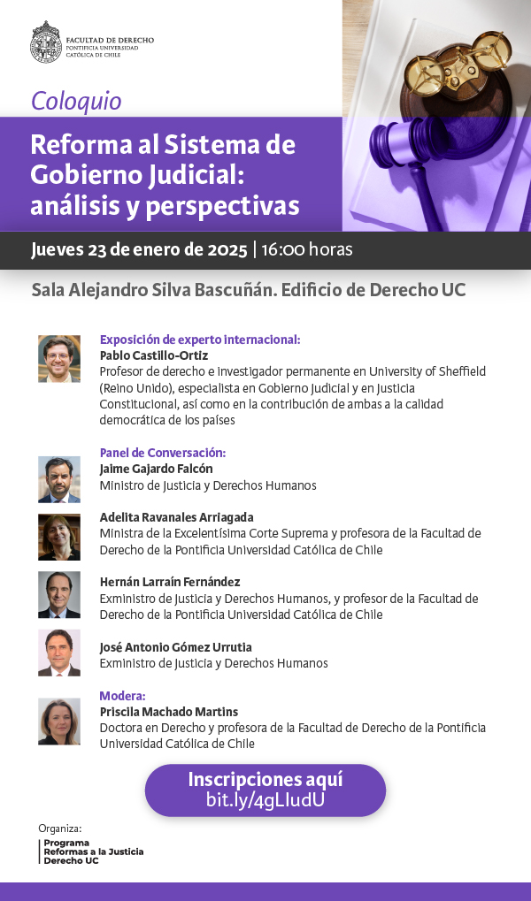 Seminario Reforma al sistema de Gobierno Judicial. Análisis y perspectivas Afiche