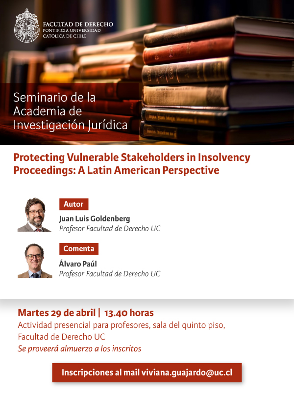 Seminario de la Academia de Investigación Jurídica 29 abril Afiche
