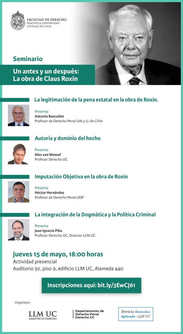 Un Antes y un después La Obra de Claus Roxin Afiche