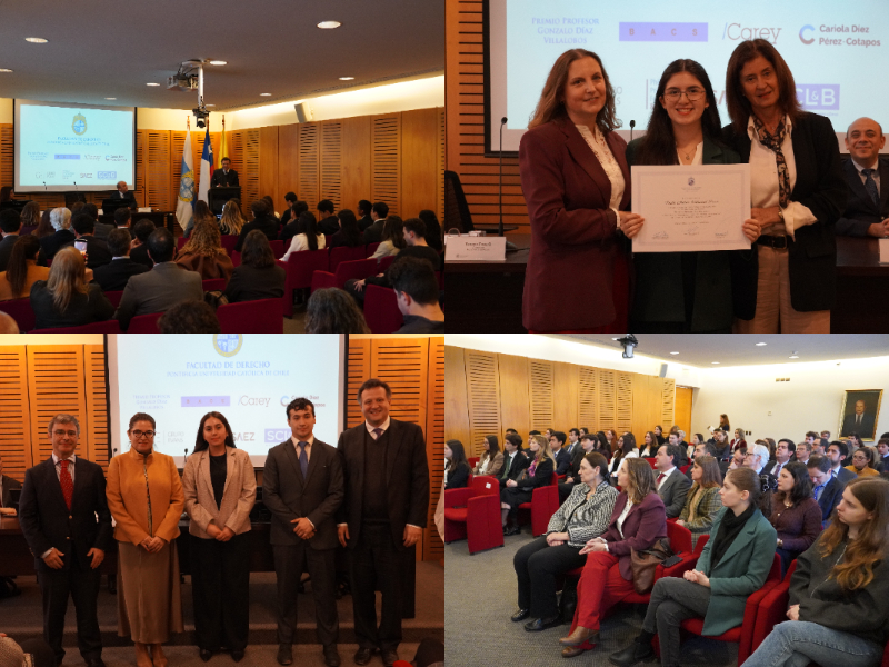 Estudiantes de nuestra Facultad recibieron reconocimientos en ceremonia de premios y becas patrocinados por estudios jurídicos – web